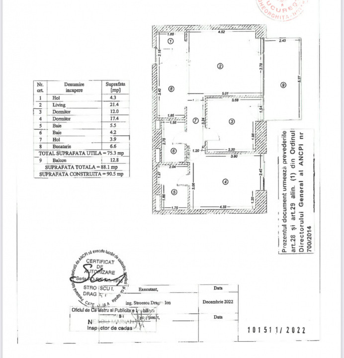 Închiriere Apartament 3 Camere – One Verdi Park, Barbu Văcărescu