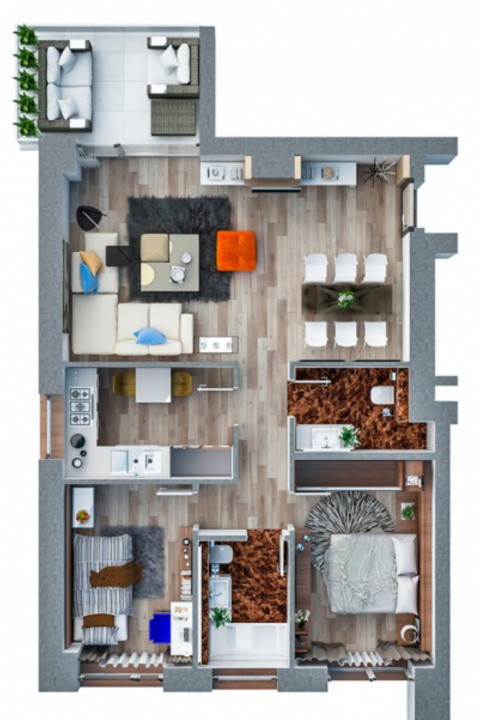 Închiriere apartament 3 camere – Floreasca Residence